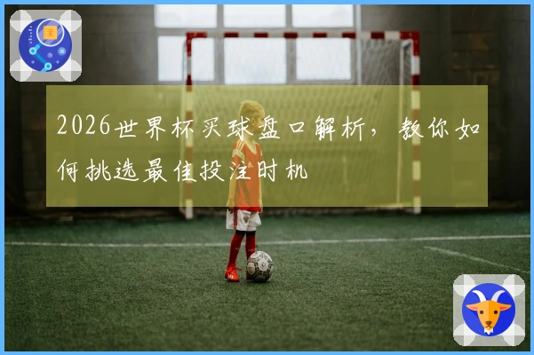 2026世界杯买球盘口解析，教你如何挑选最佳投注时机